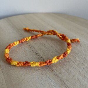 Melisande Bracelet, anklet, trendy, comfortable, tie, embroidery thread, woven,